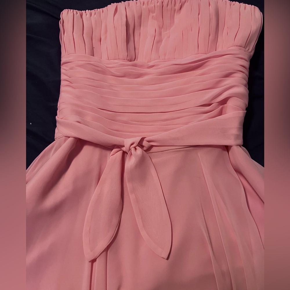 B2 Pink flowy strapless dress Size 10